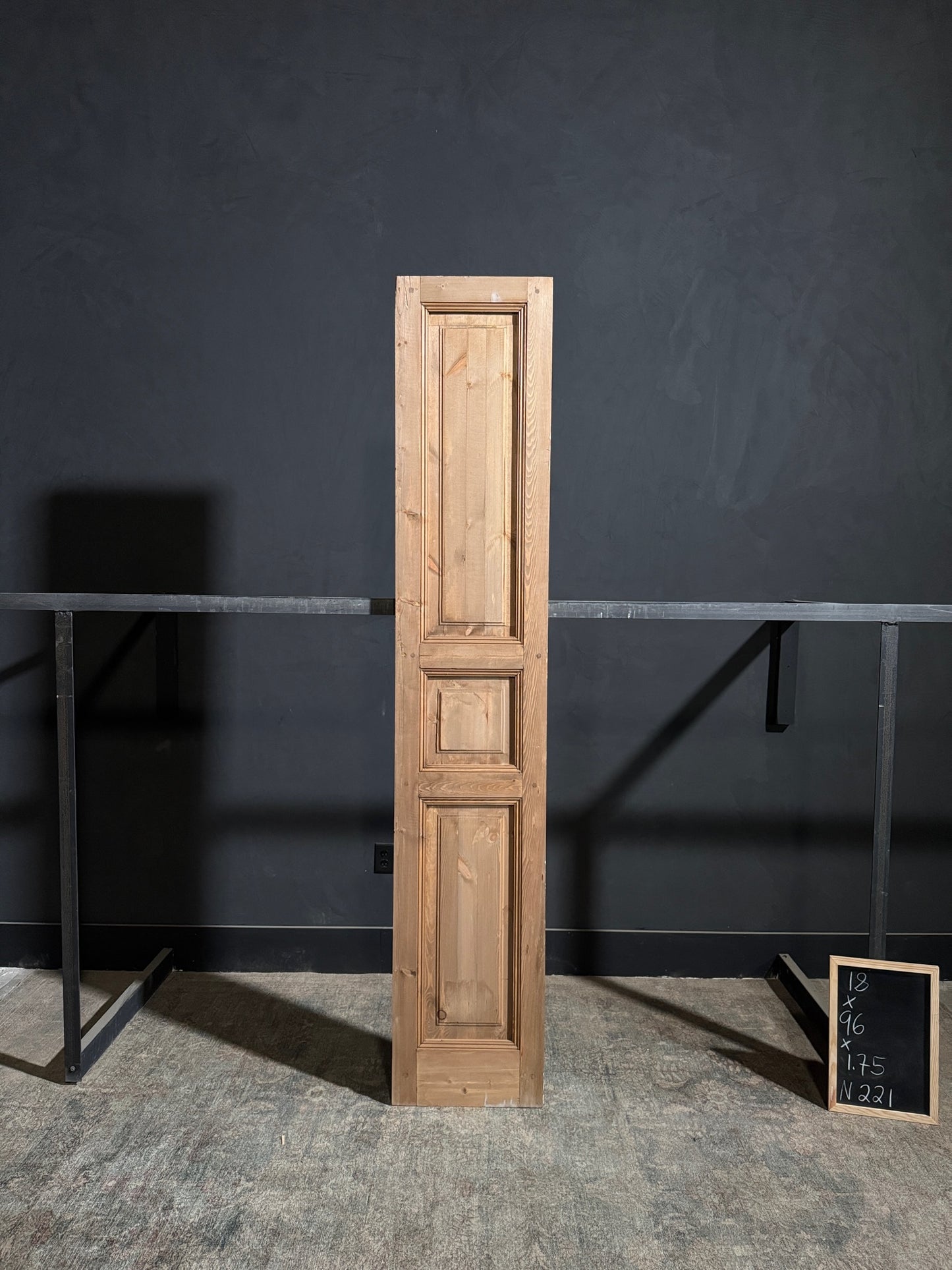 Handcrafted 3 Panel Solid Single Door - 18x96 - N221