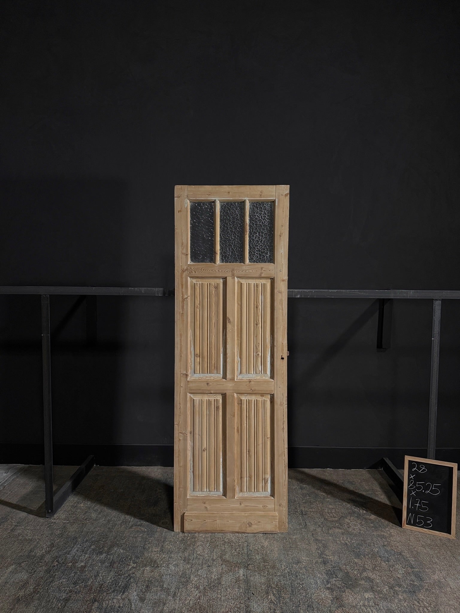 Antique Fluted 3 Lite Single Door - 28x85.25 - N53