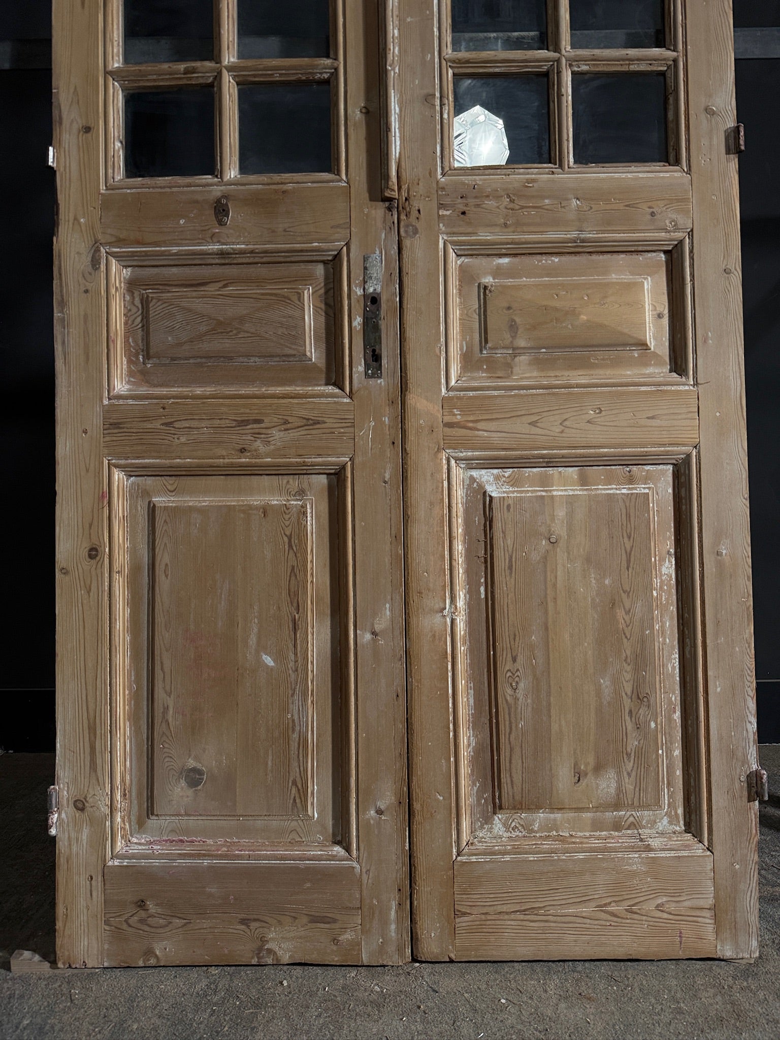 Antique Glass 12 Lite French Doors - 43.5x96.75 - N581
