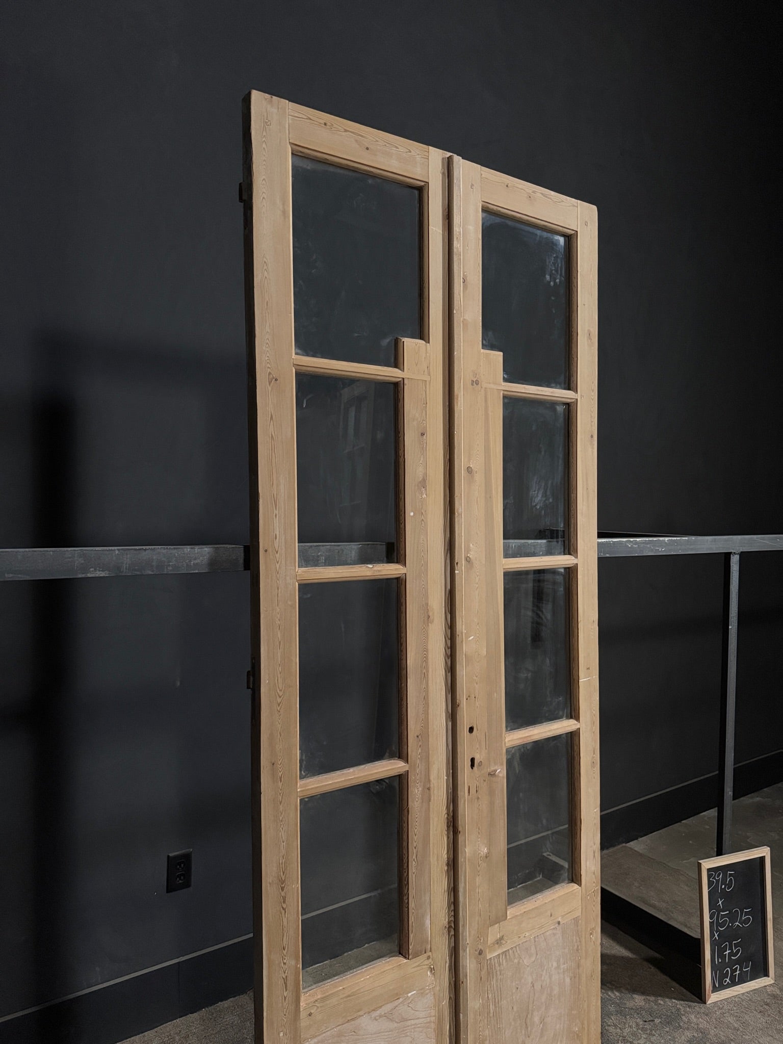 Antique Glass 4 Lite French Doors - 39.5x95.25 - N274