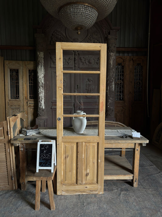 4 Lite Antique Glass Single Door - 27x83.25 J225