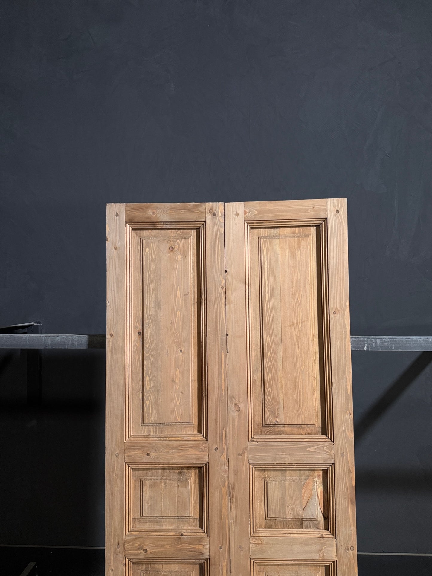Handcrafted 3 Panel Solid French Doors - 36x80 - N196