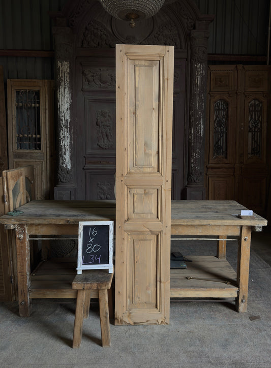 Handcrafted 3 Panel Solid Single Door - 16x80 L34