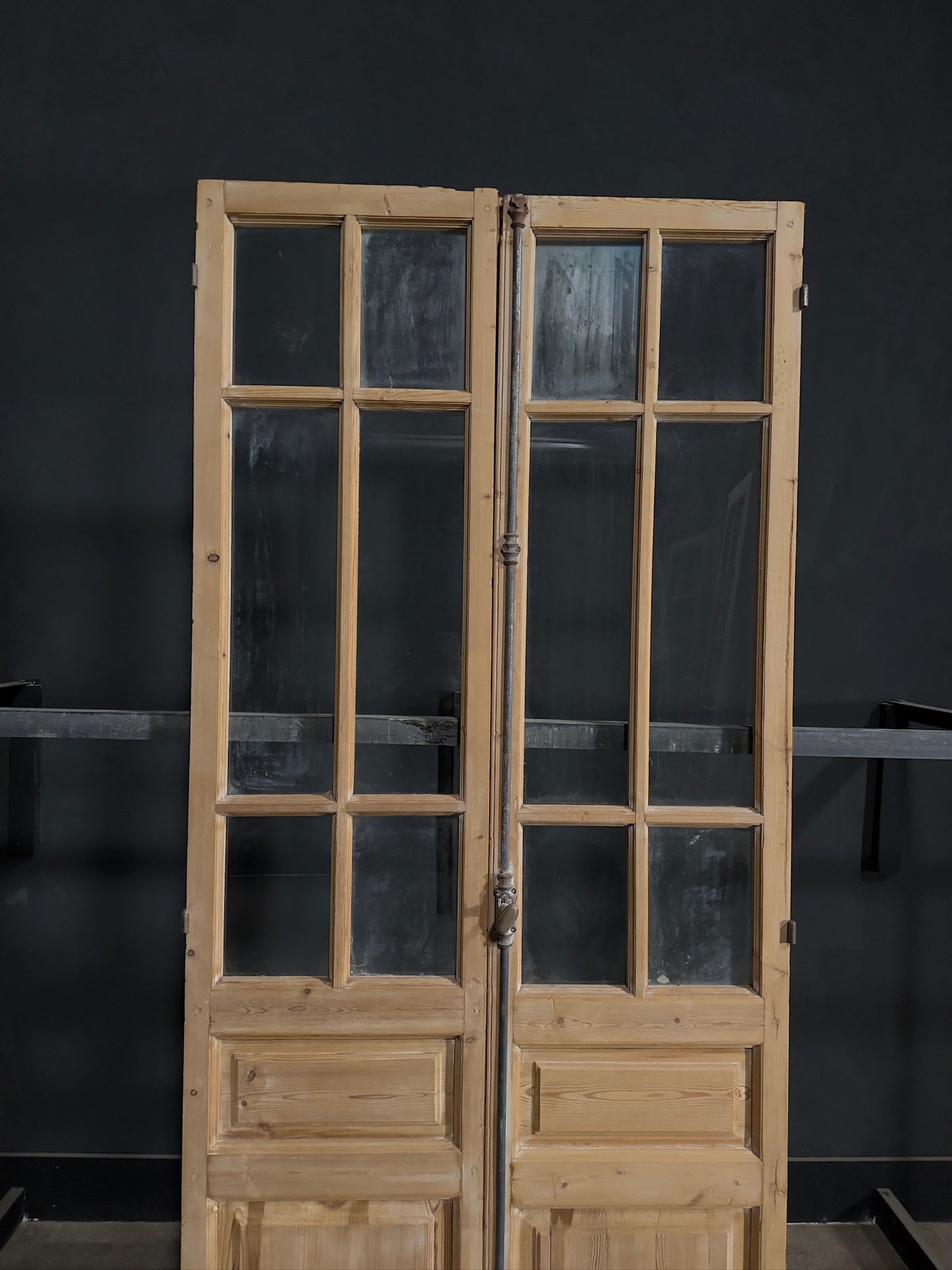 Antique Glass 6 Lite French Doors - 44x98.5 - N276