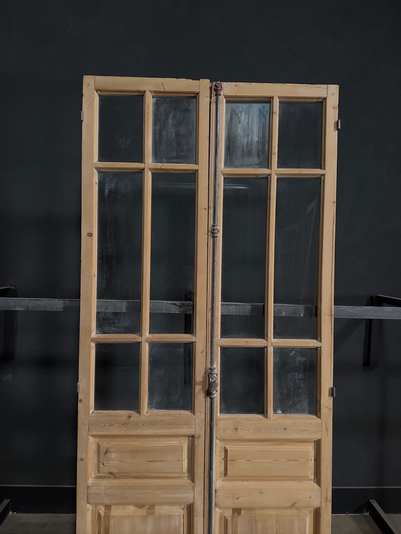 Antique Glass 6 Lite French Doors - 44x98.5 - N276