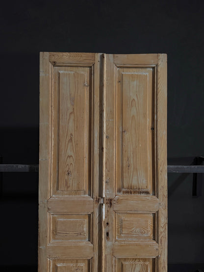 Antique Iron 3 Panel Double Doors - 39x94.25 - N29