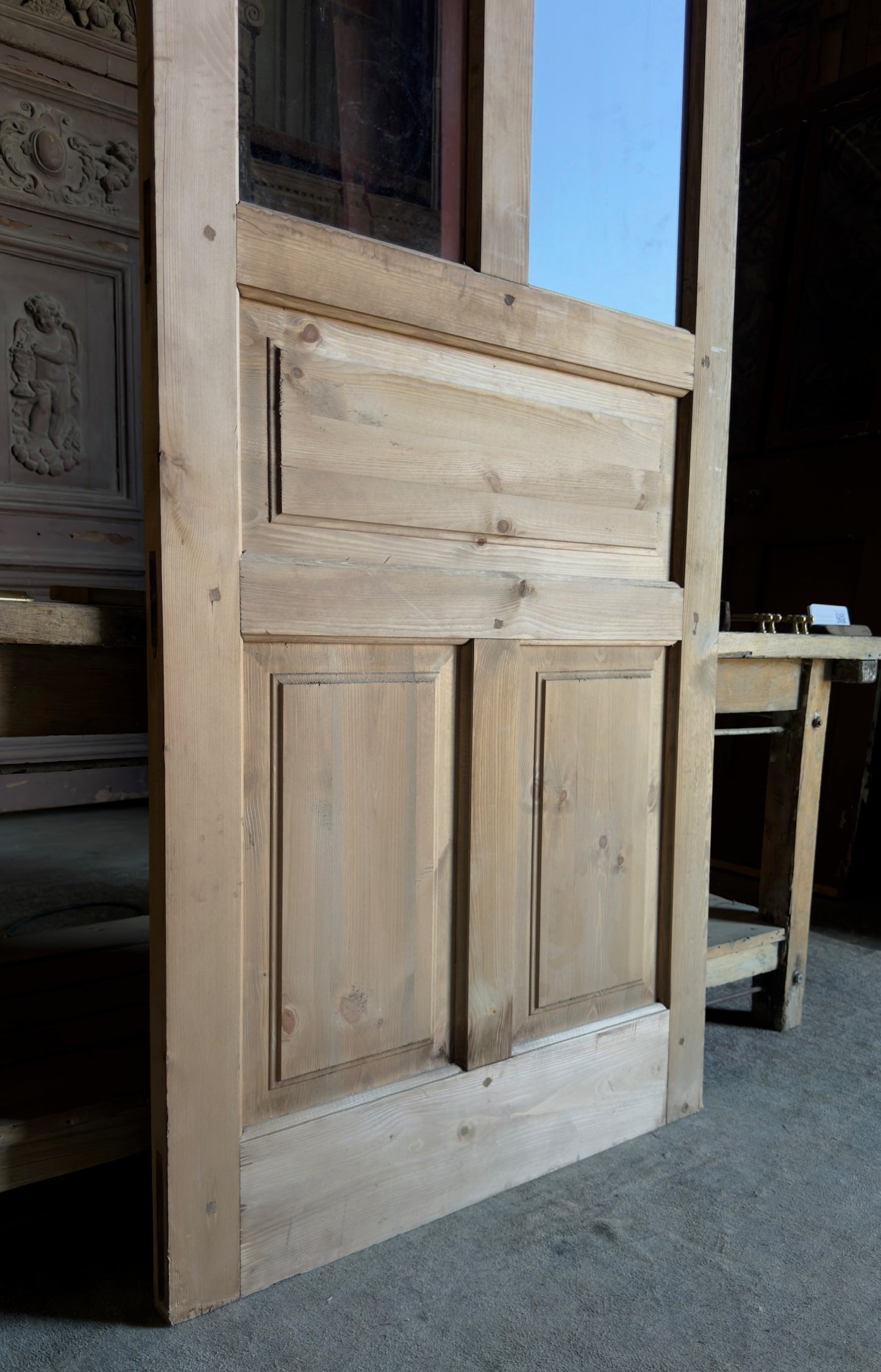 Handcrafted 2 Lite Arched Glass Door  - 36x96 L508