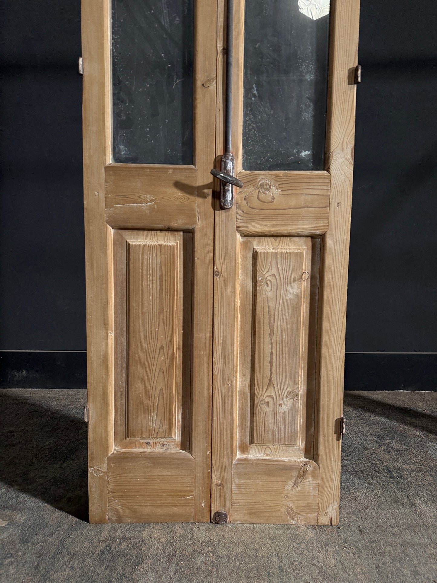 Antique Glass 3 Lite French Doors - 24.5x83.5 - N467