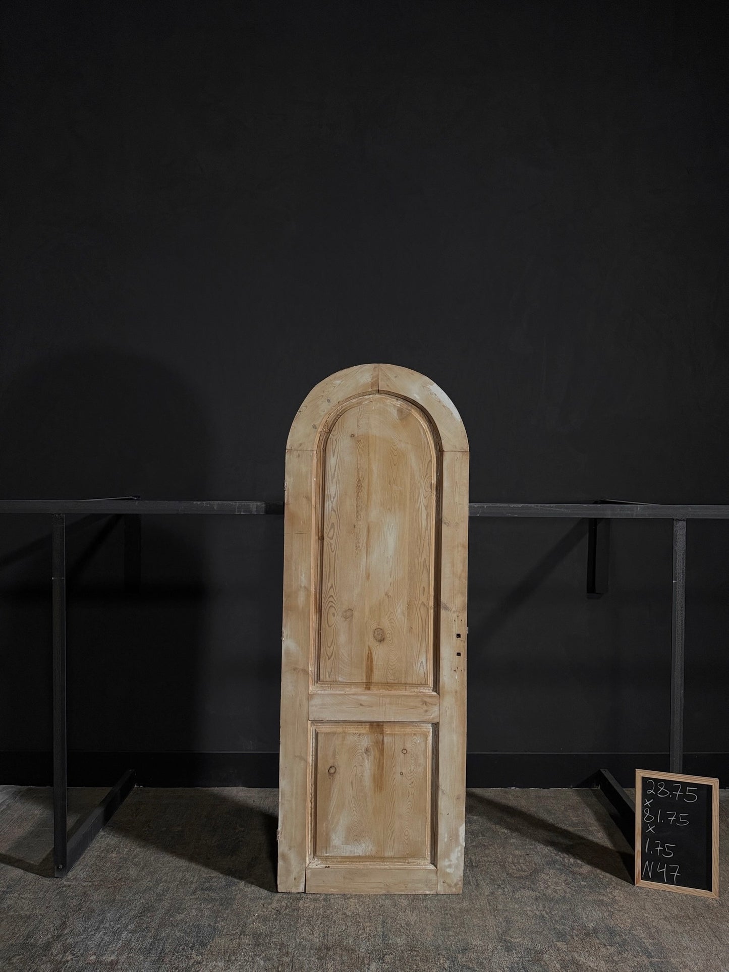 Antique Arched Solid Single Door - 28.75x81.75 - N47