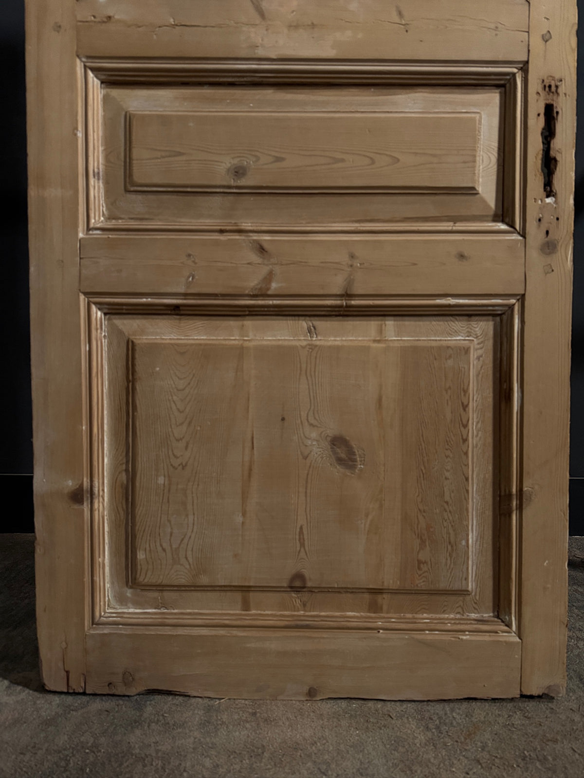Antique Raised Panel Glass Pantry Door - 32.25x85 - N757
