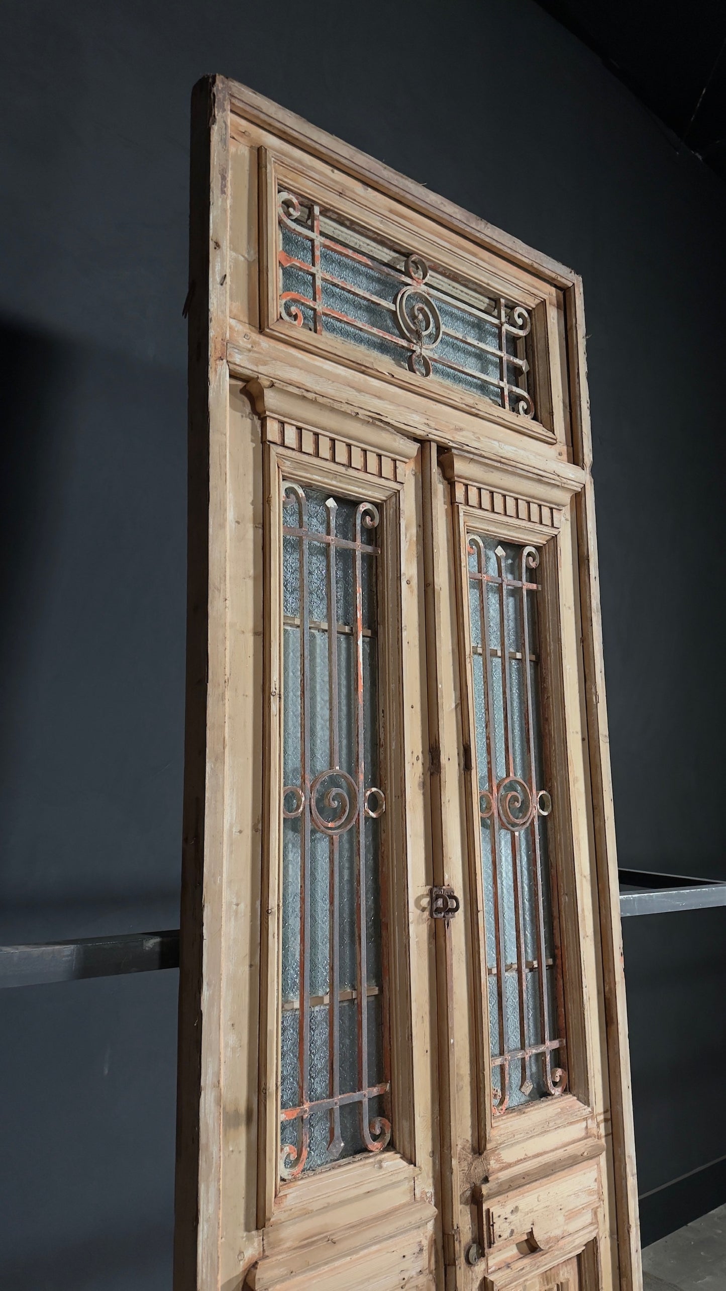 Antique Iron French Doors - 40.5x122 - N135