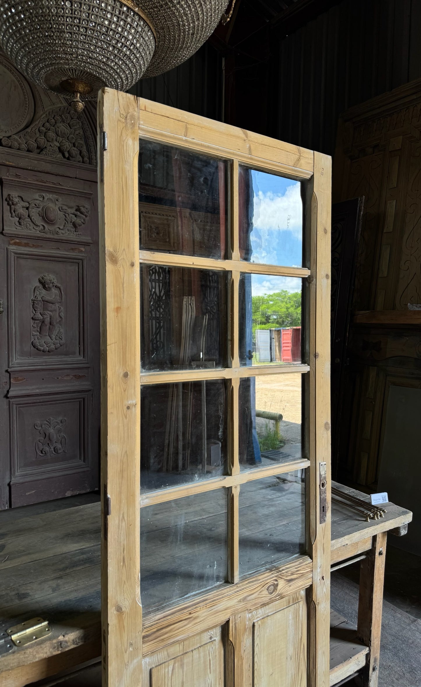 Antique Glass 9 Lite Single Door - 32.5x84.5 - L597