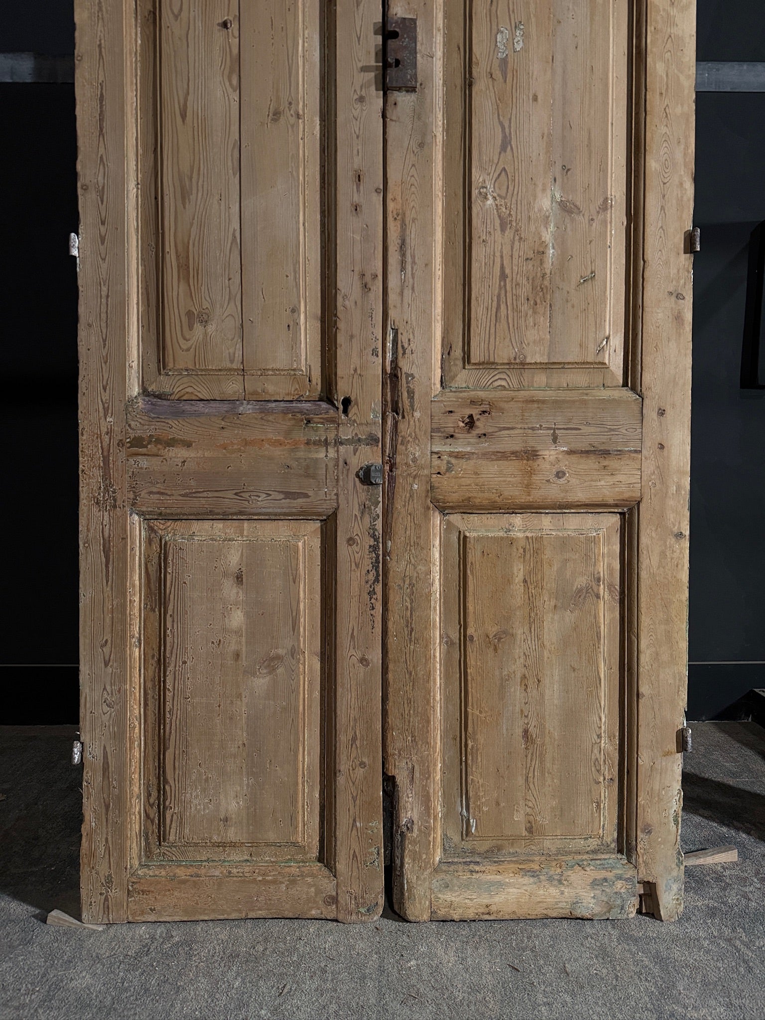 Antique 2 Panel Solid Double Doors - 41.5x95.5 - N422
