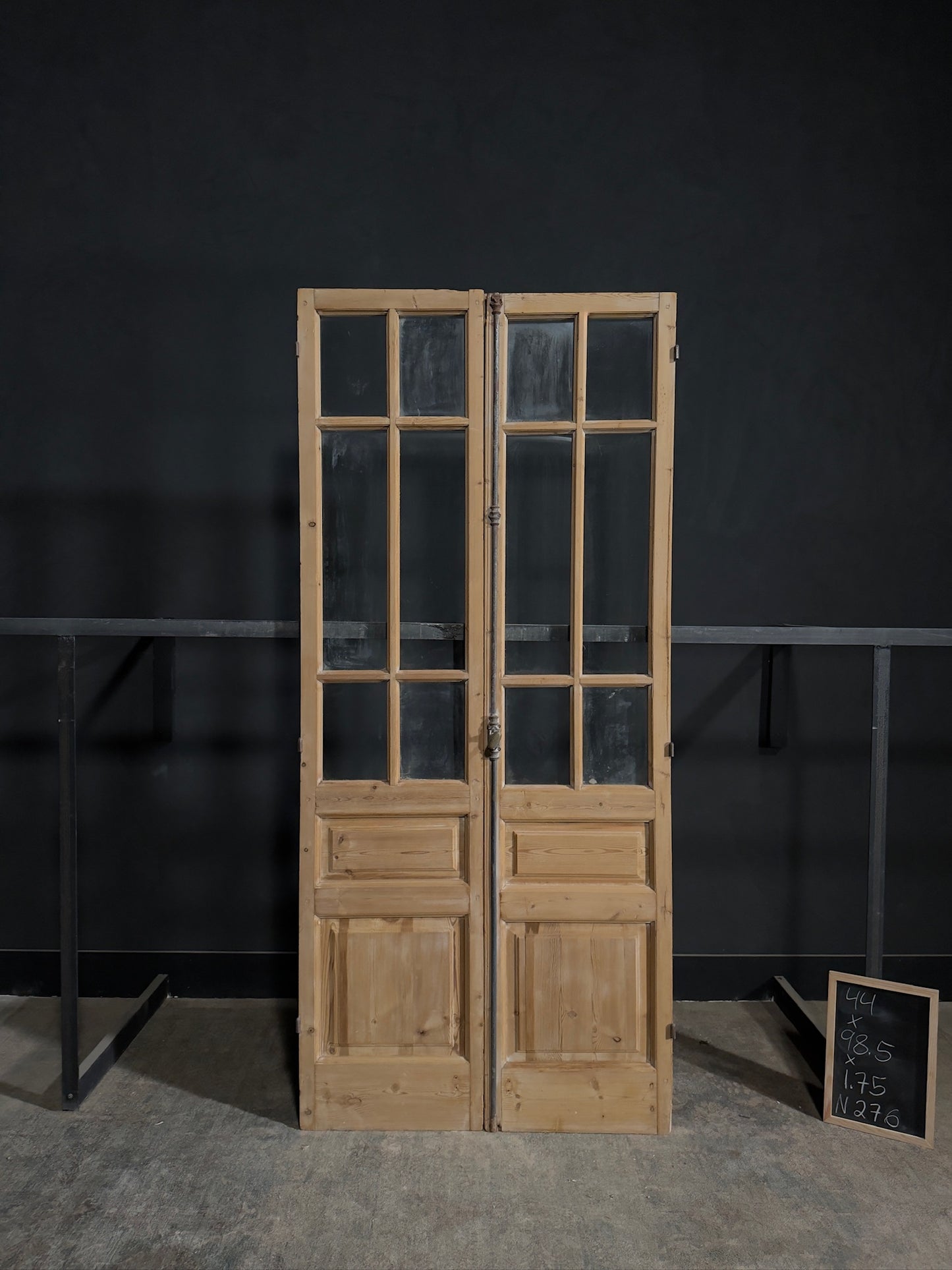 Antique Glass 6 Lite French Doors - 44x98.5 - N276