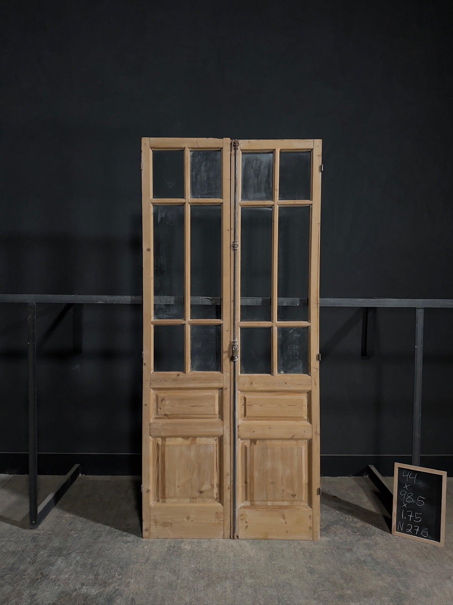 Antique Glass 6 Lite French Doors - 44x98.5 - N276