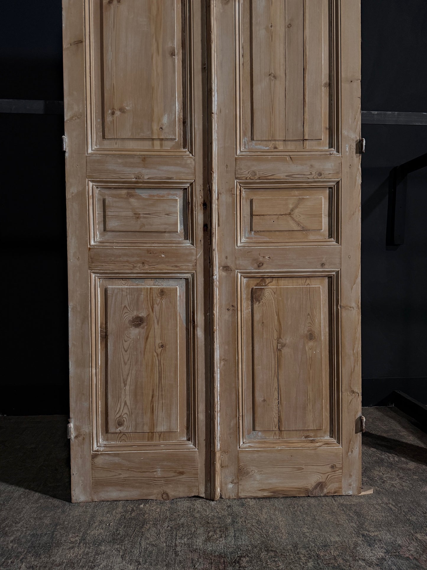 Antique Iron 3 Panel Double Doors - 44x101 - N18