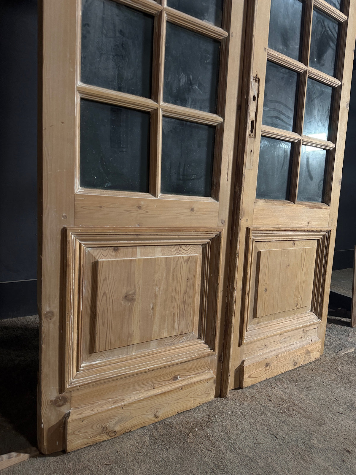 Antique Glass 14 Lite French Doors - 47.25x96.5 - N671