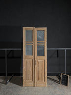 Antique Obscured Glass 2 Lite French Doors - 38.75x94.25 - N478