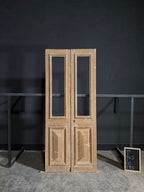 Antique Single Light Glass Double Doors - 39x94.5 - N95