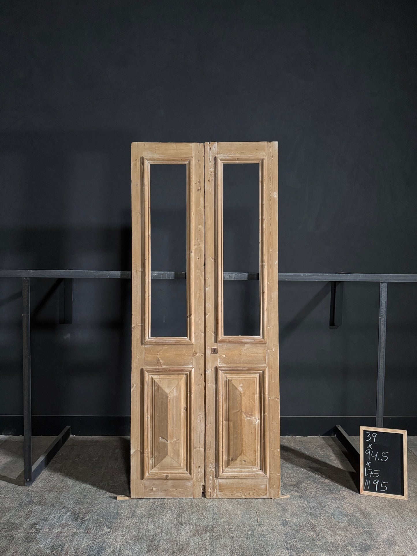 Antique Solid Double Doors - 39x94.5 - N95