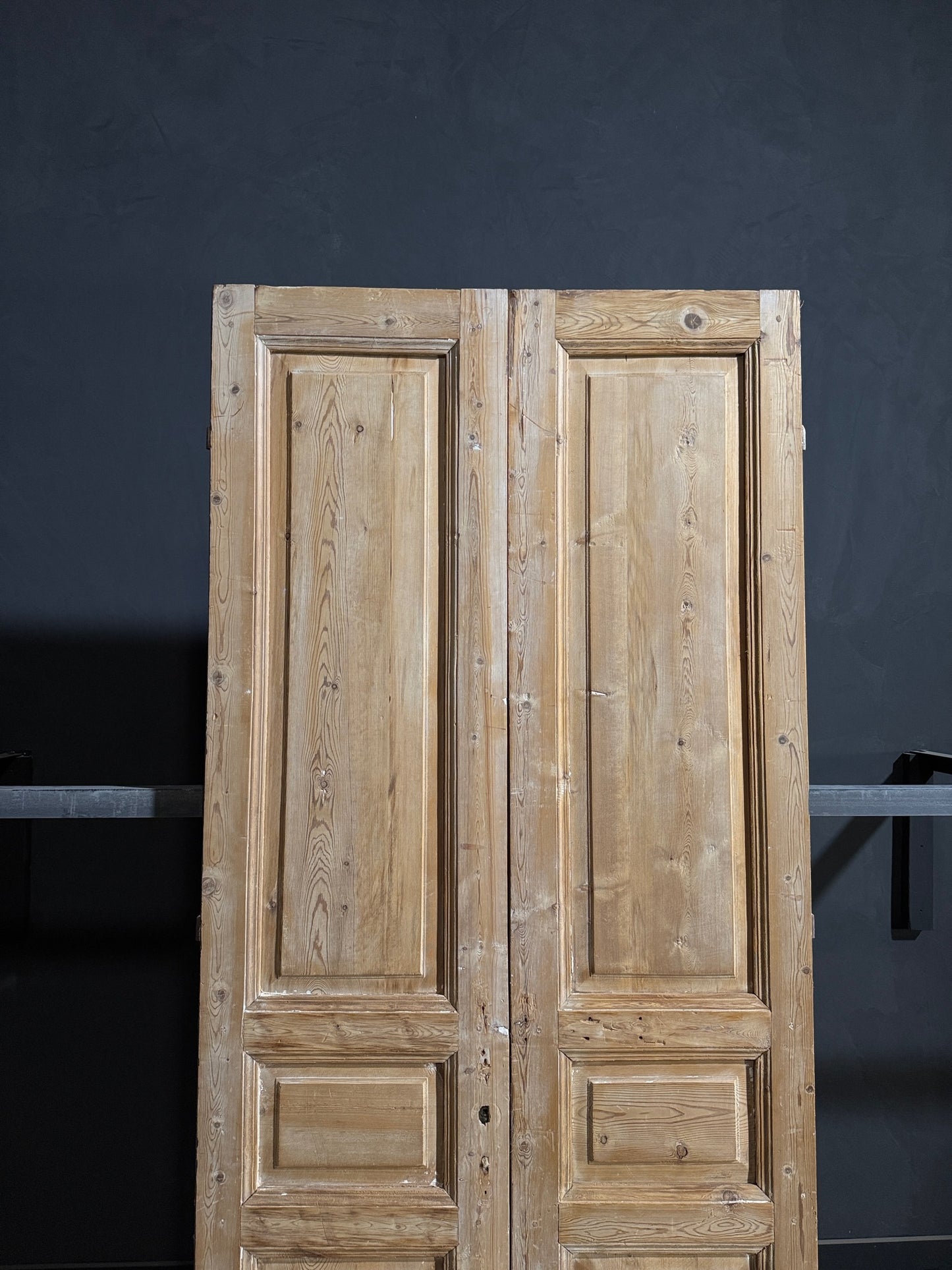 Antique 3 Panel Solid Double Doors - 41x95.25 - N158