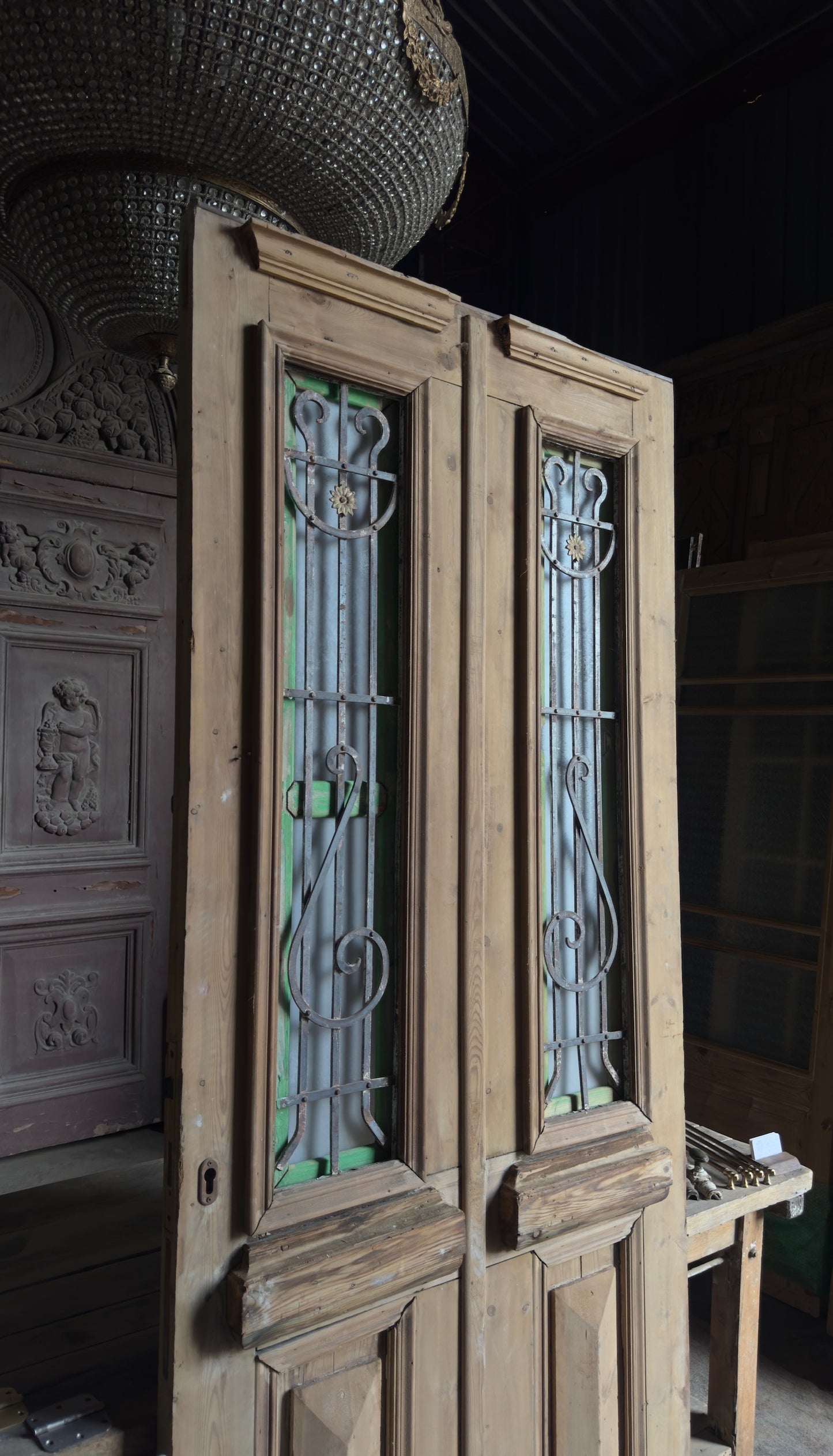 Antique Iron 2 Lite SINGLE Door- 39.75x95.5 - L615