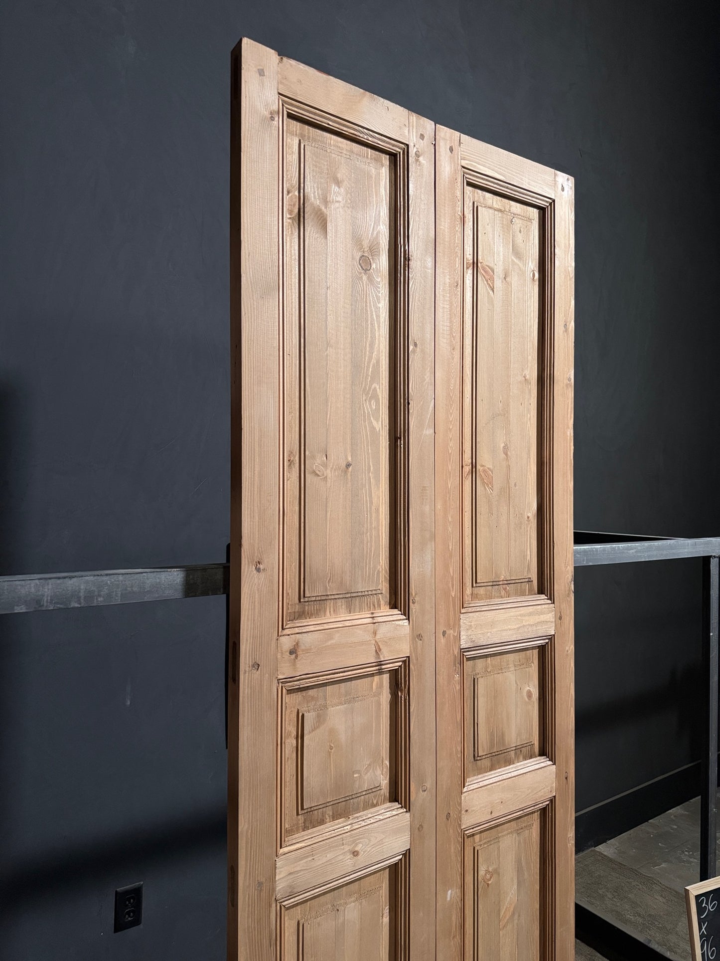 Handcrafted 3 Panel Solid French Doors - 36x96 - N220