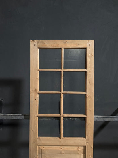 Handcrafted 8 Lite Single Glass Door - 30x96 N802
