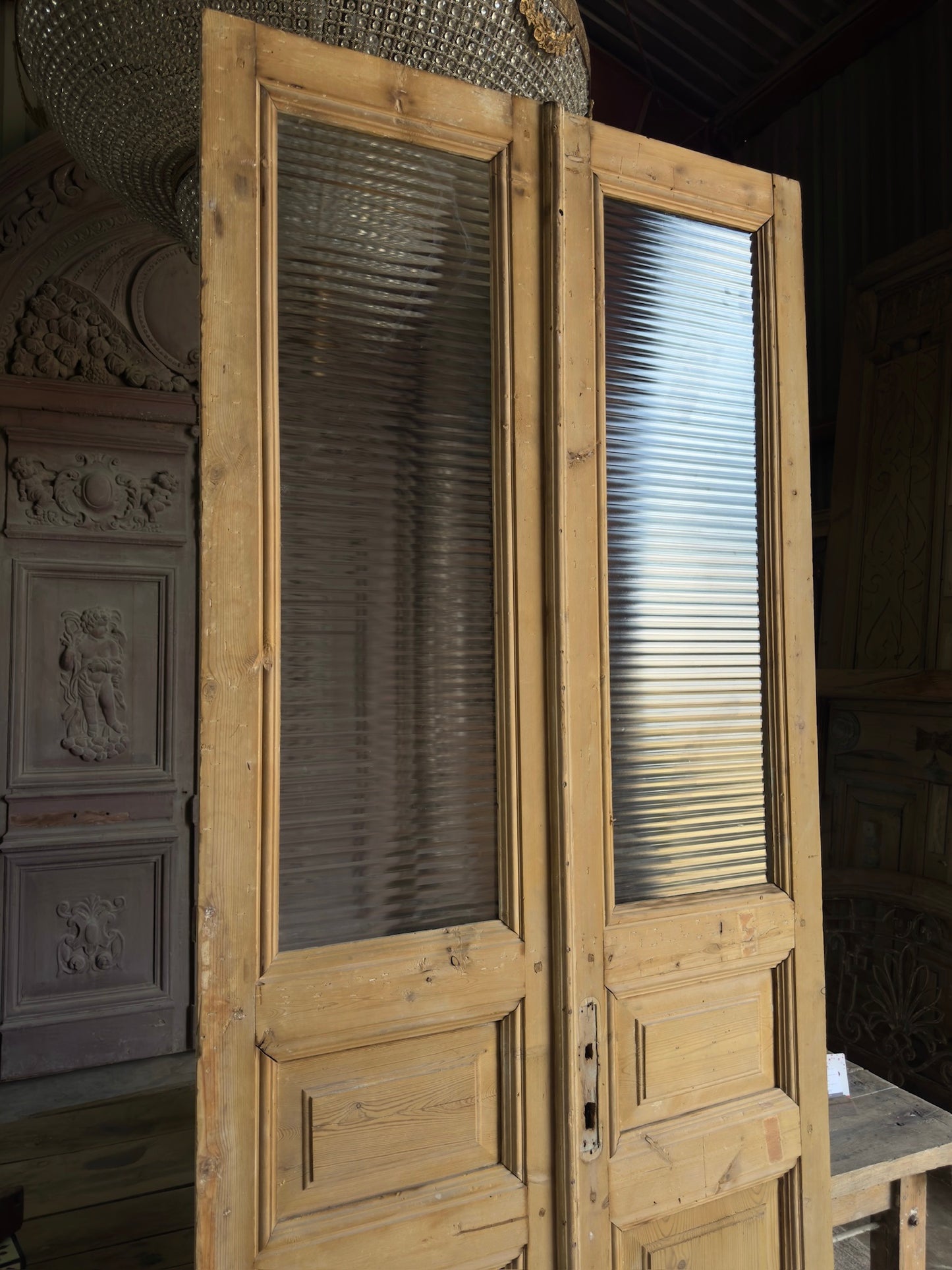 Glass Antique French Doors - 41.75x101 J557