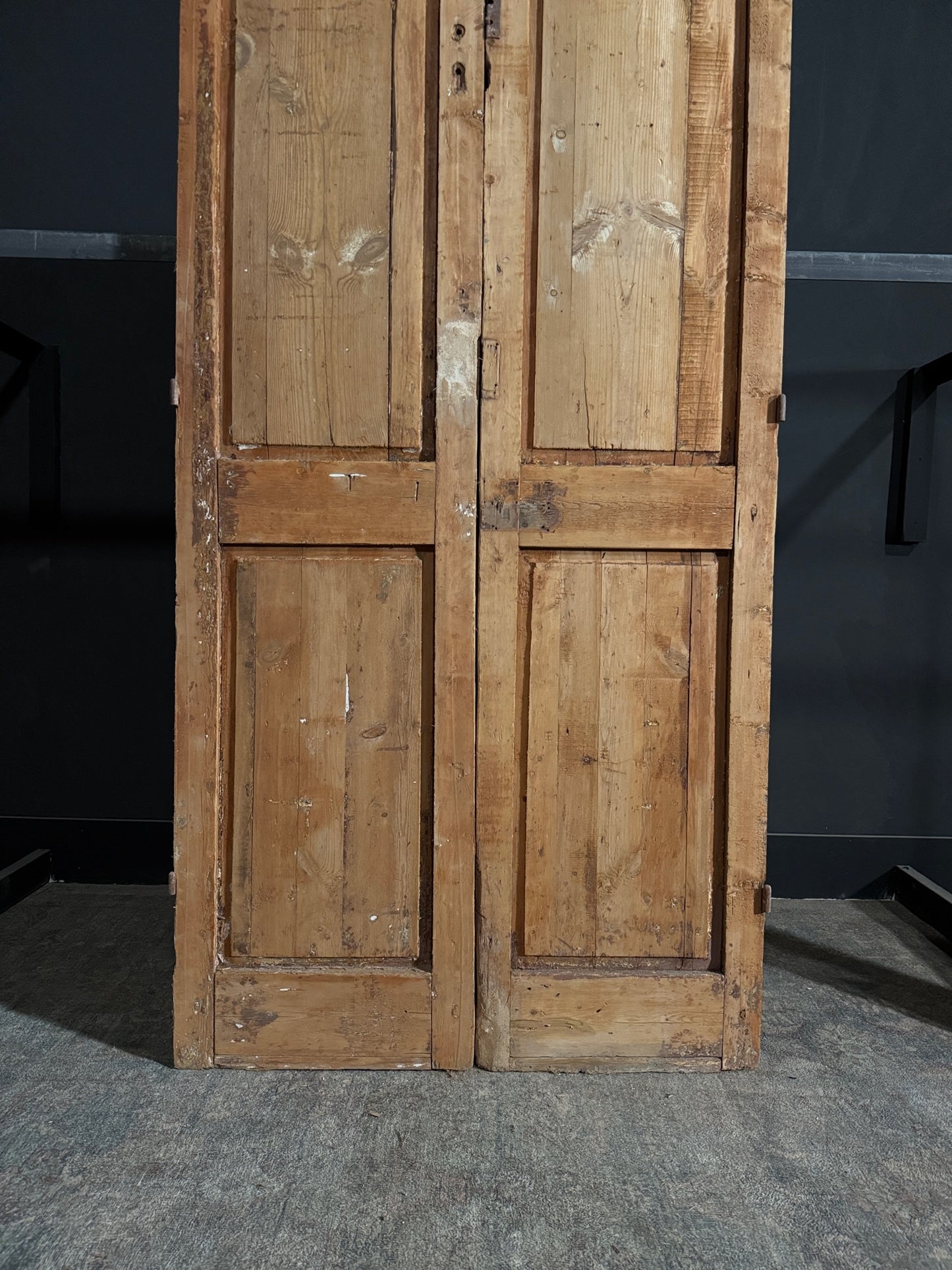 Antique 2 Panel Solid Double Doors - 42.75x92.5 - N123
