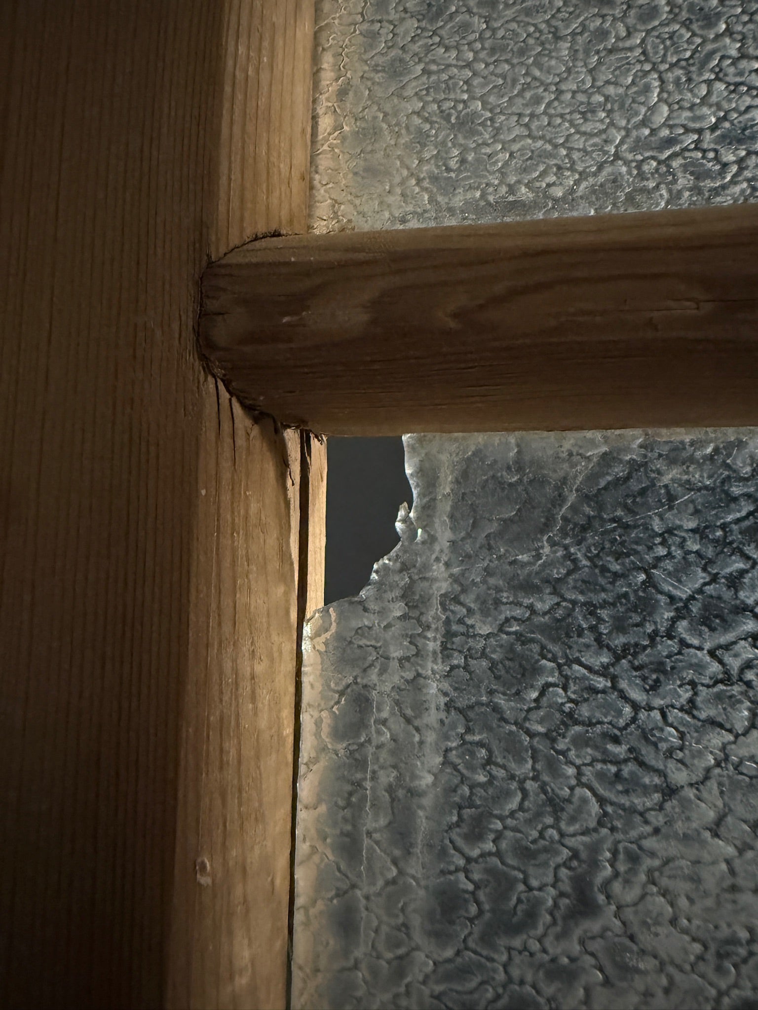 Antique Obscured Glass Single Door - 32x86.25 - N497