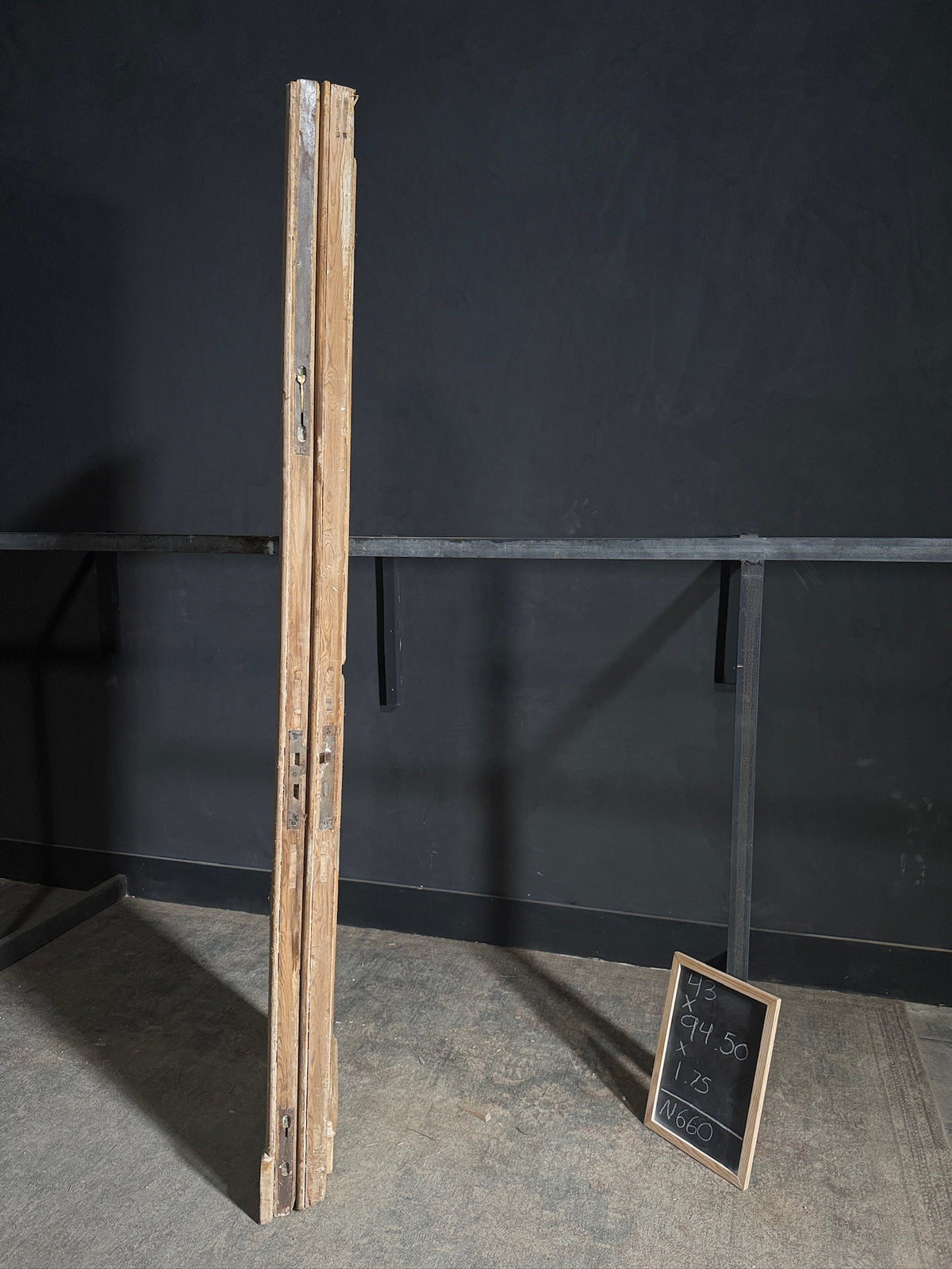Antique Obscured Glass 1 Lite French Doors - 43x94.5 - N660