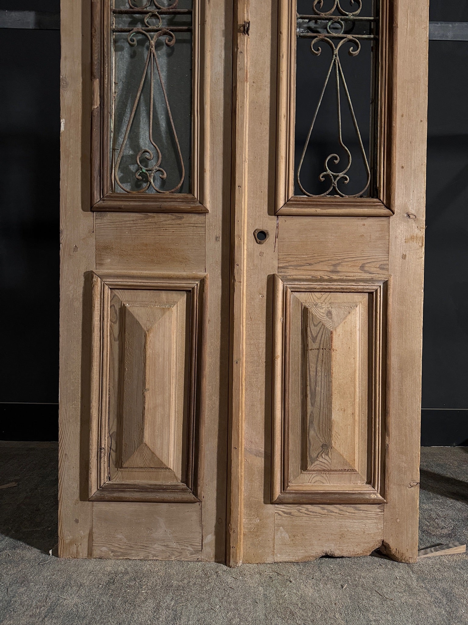 Antique Iron French Doors - 39.5x83.25 - N425
