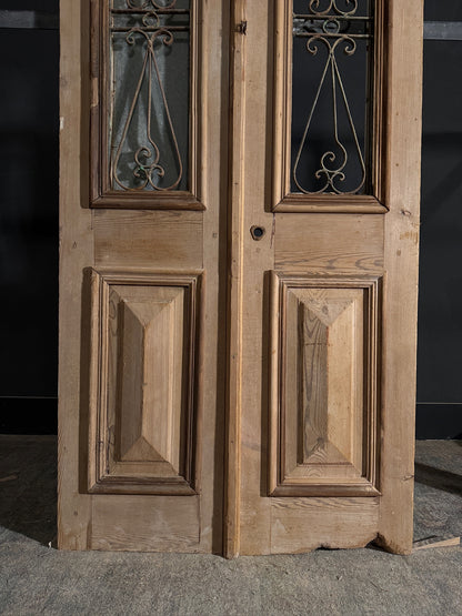 Antique Iron French Doors - 39.5x83.25 - N425