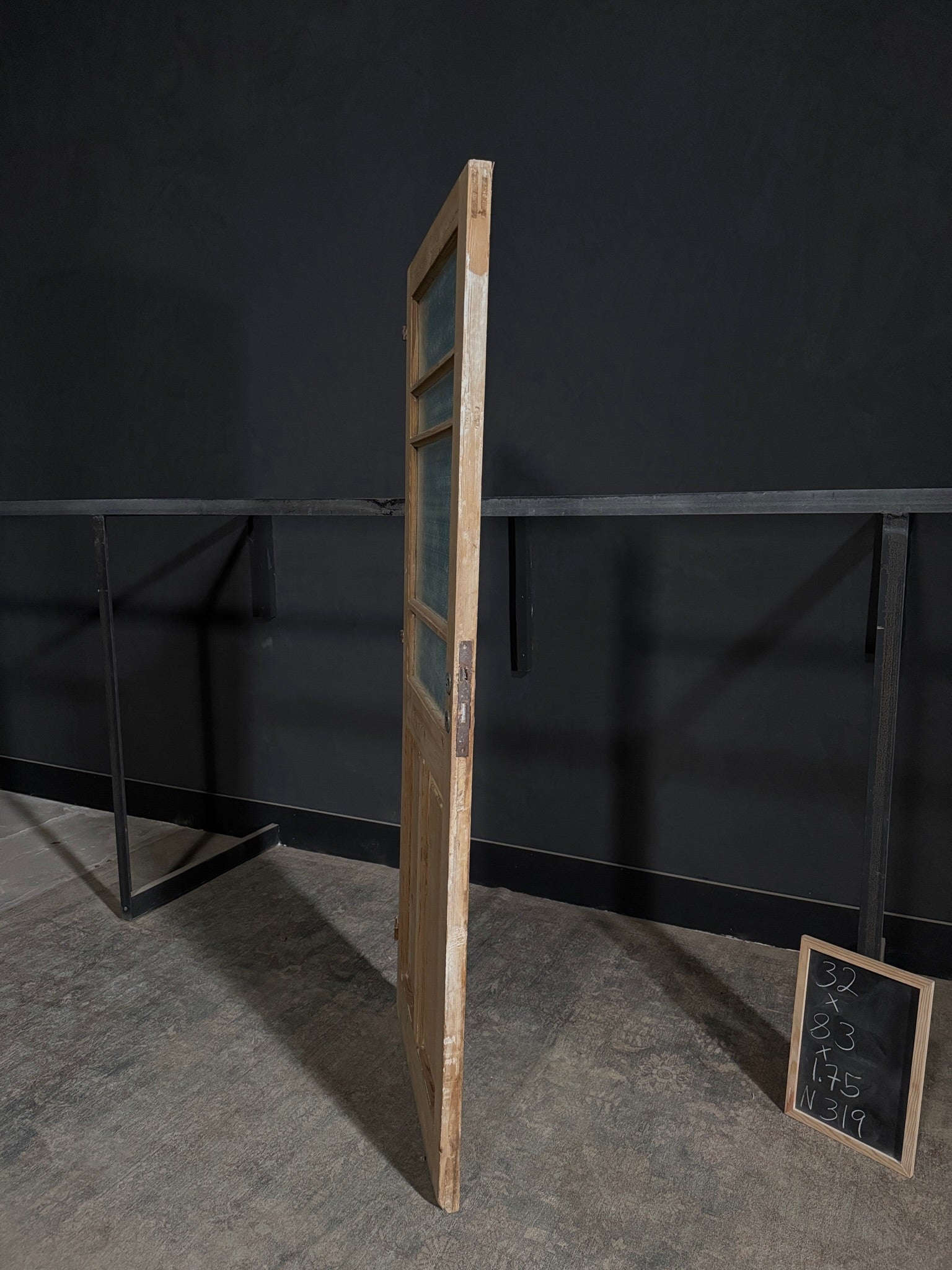 Antique Obscured Glass 4 Lite Single Door - 32x83 - N319