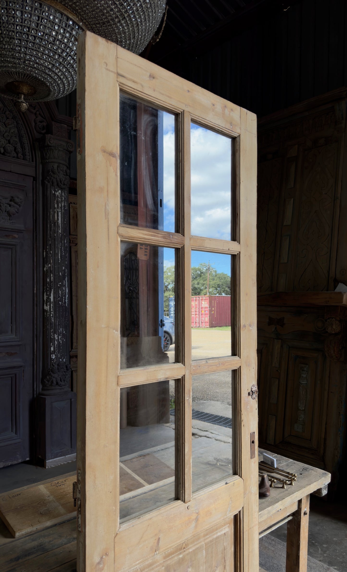 6 Lite Antique Glass Door - 28x90 - L225
