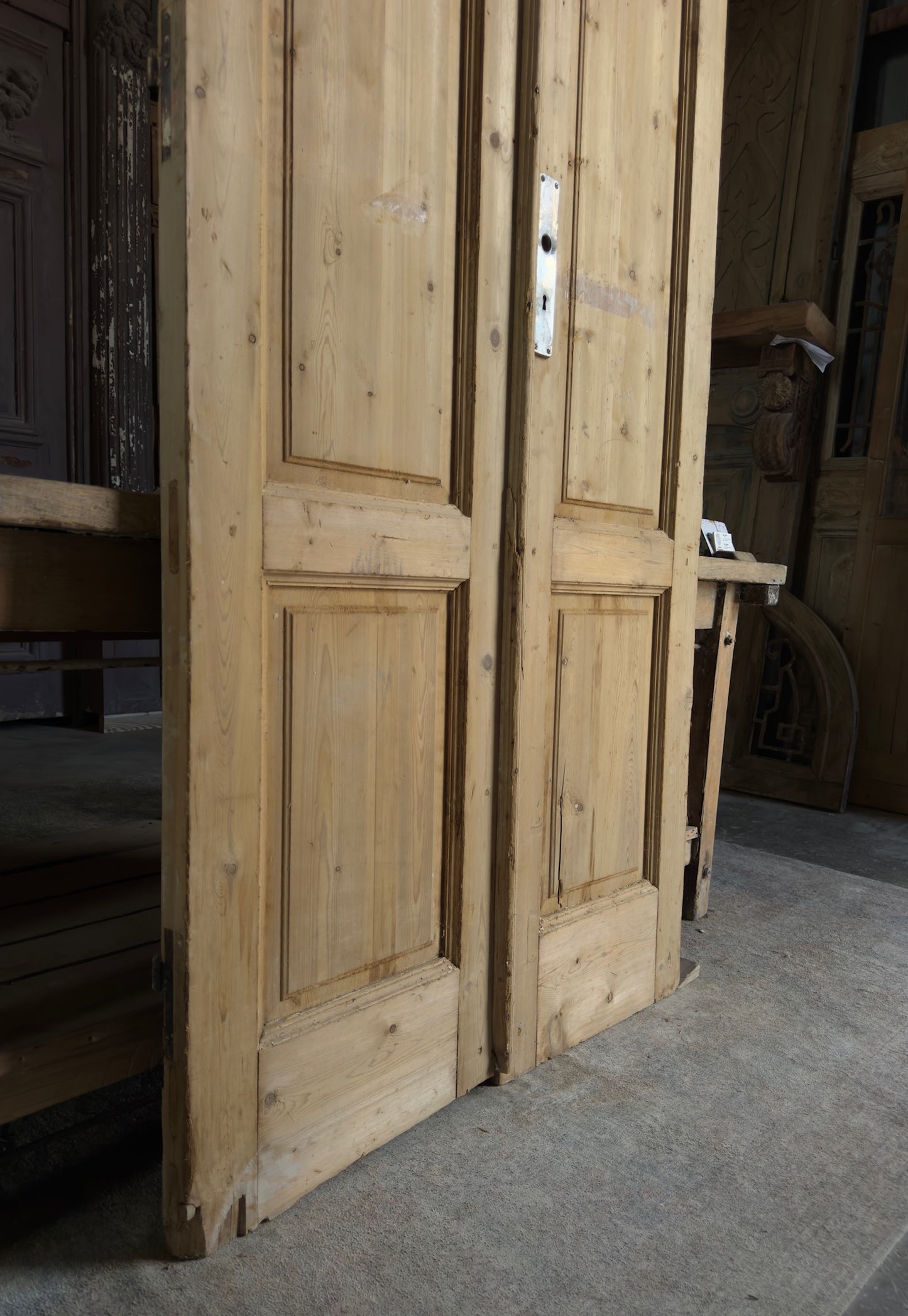 3 Panel Antique Glass Top French Doors - 40x87.25 K411