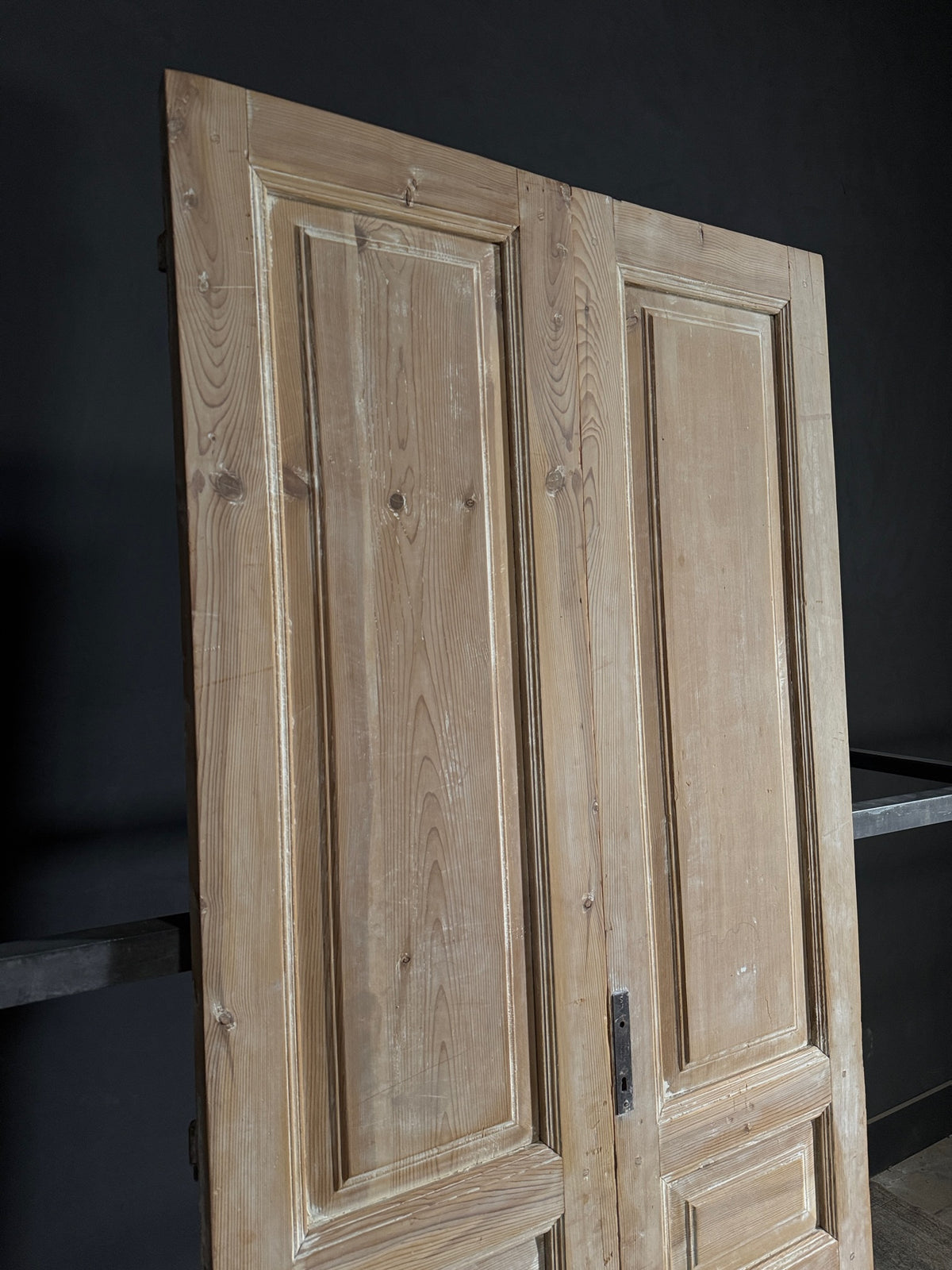 Antique 3 Panel Solid Double Doors - 42.75x97.5 - N523