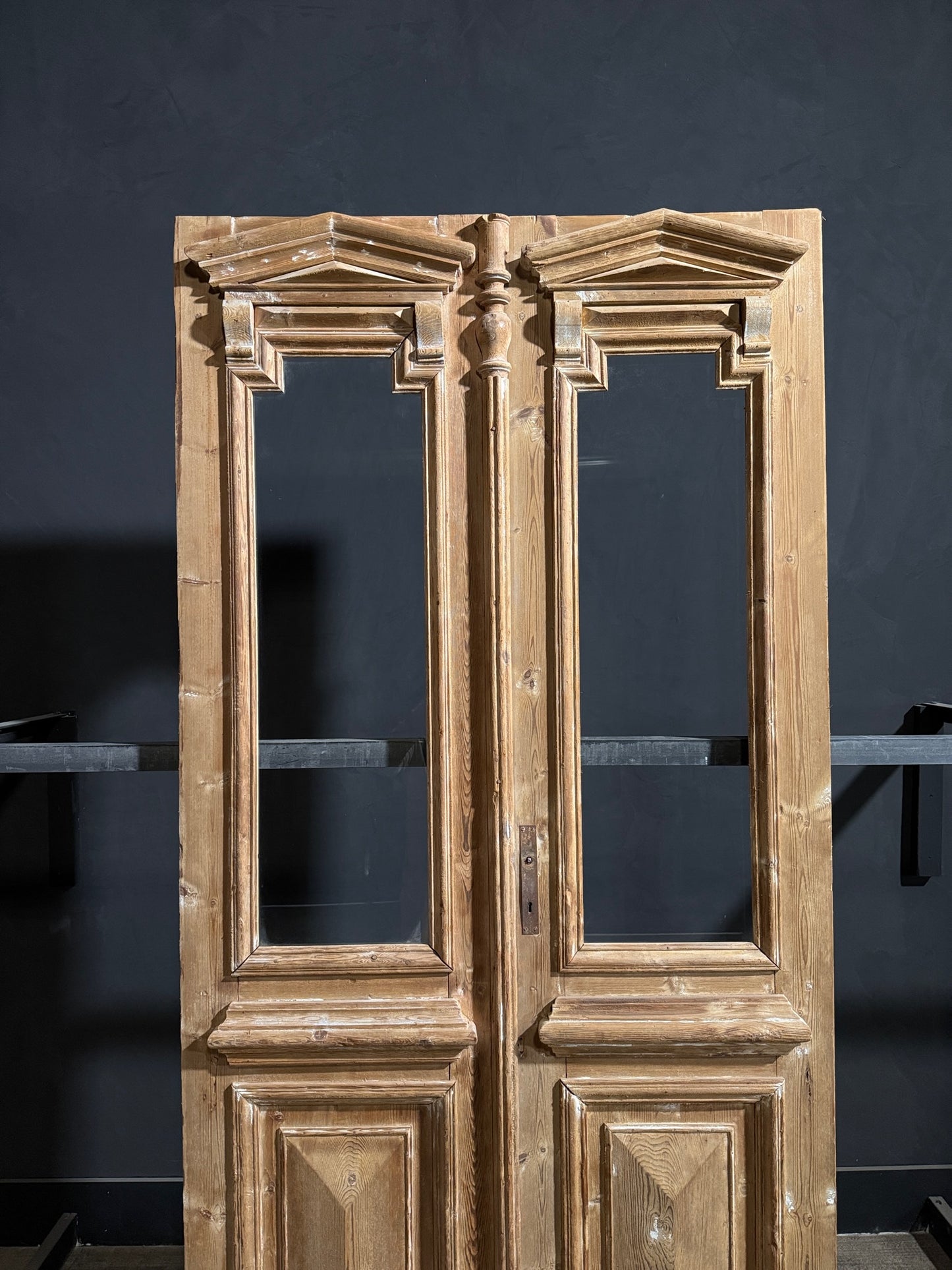 Antique Glass 1 Lite French Doors - 47.5x98.5 - N242