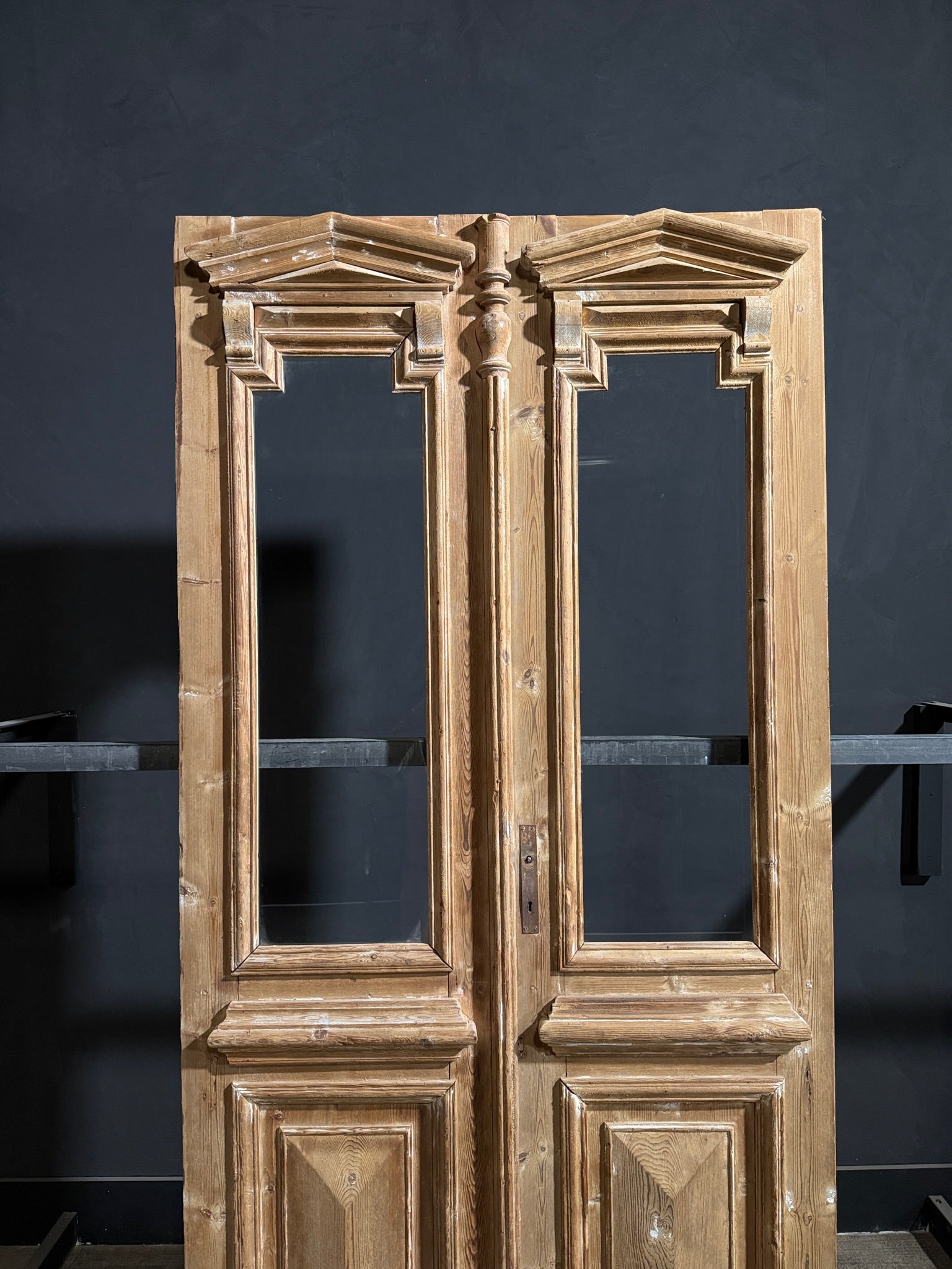 Antique Glass 1 Lite French Doors - 47.5x98.5 - N242