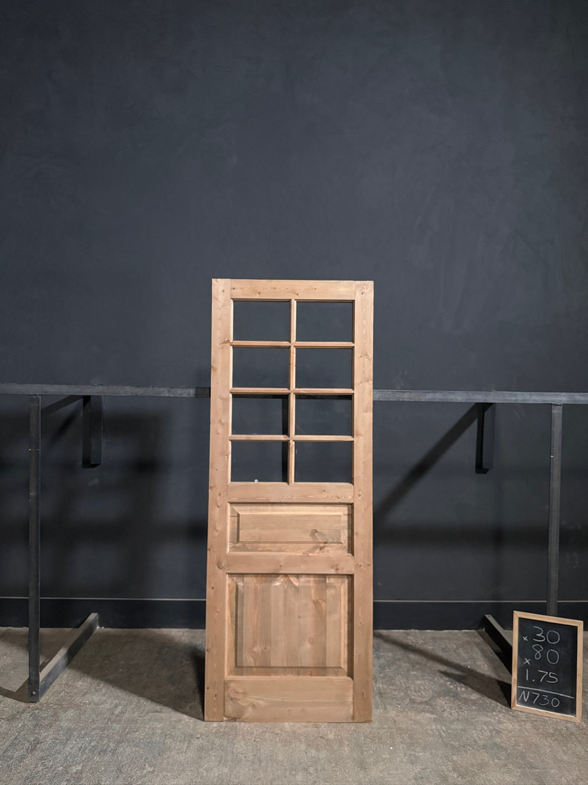 Handcrafted 8 Lite Single Glass Door - 30x80 N730