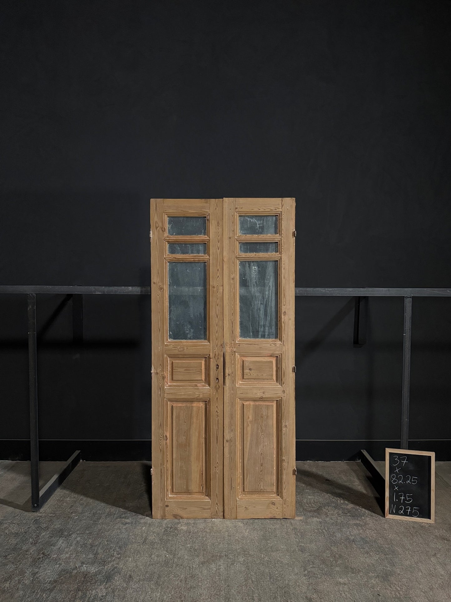 Antique Solid Double Doors - 37x82.25 - N275
