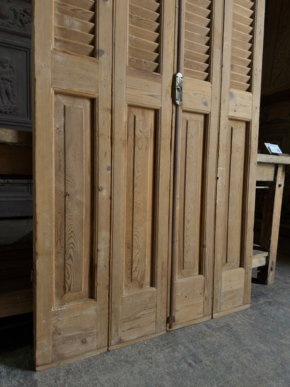 European French Antique Louvered Shutters - 40x88.75 J309