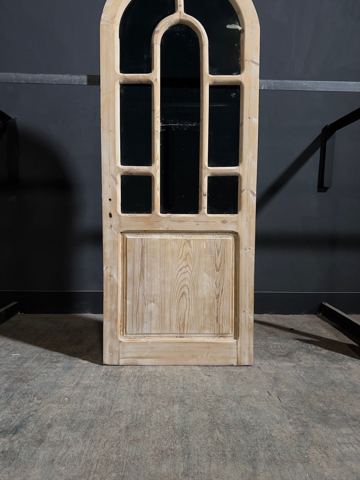 Antique Glass 7 Lite Arched Single Door - 32x83 - N261