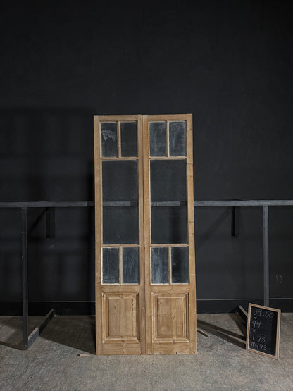 Antique Glass 5 Lite French Doors - 39.5x94 - N492