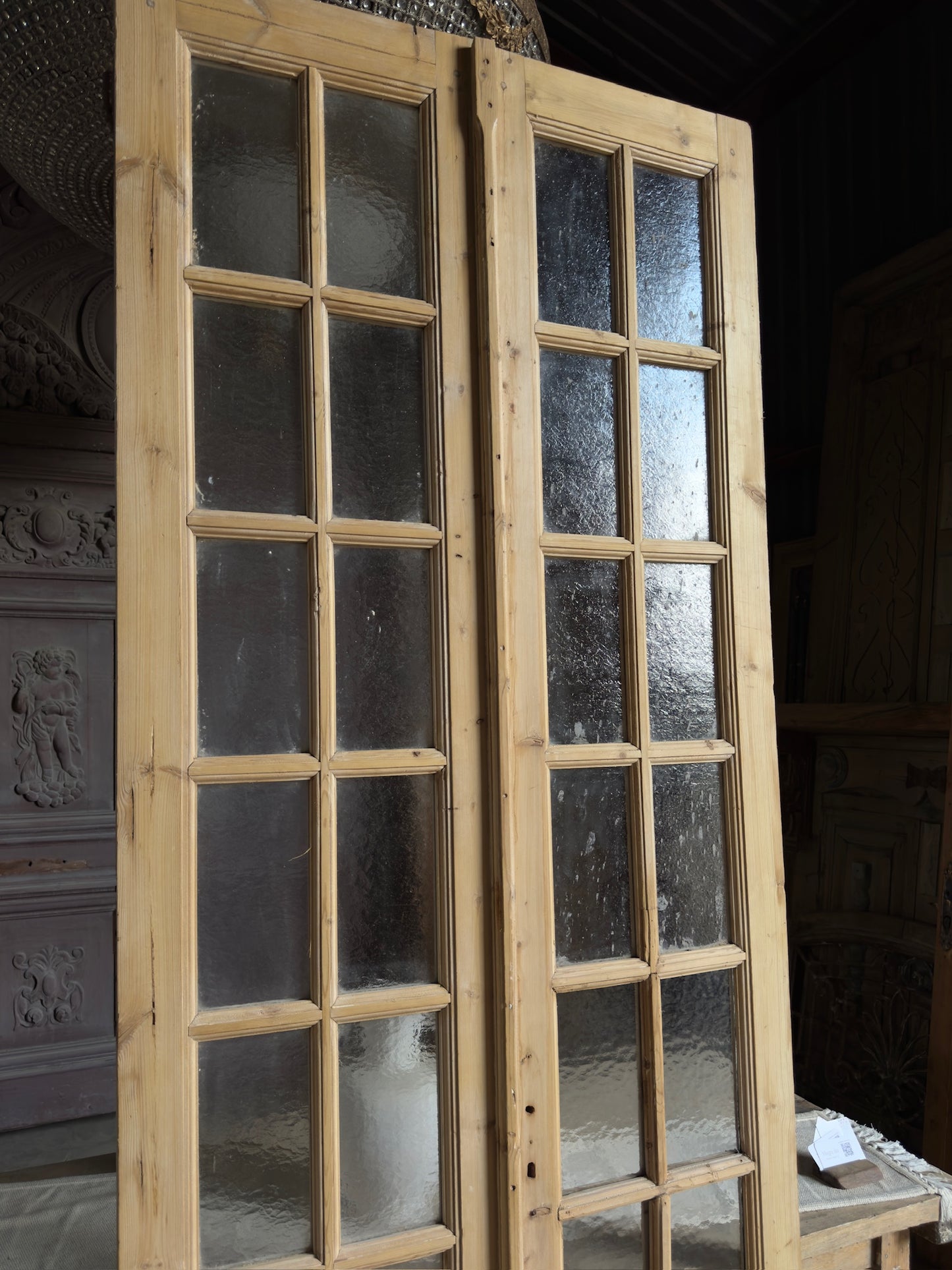 12 Lite Antique French Glass Doors - 40.25x104.5 J535