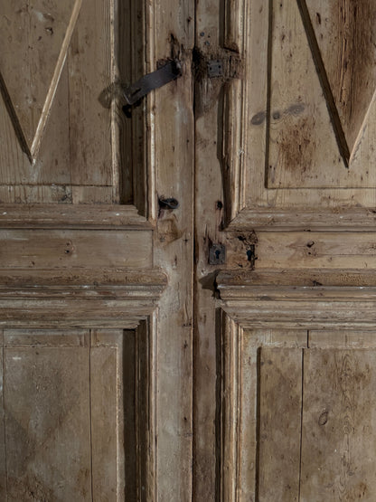 Antique Carved 2 Panel Double Doors - 67.5x101 - N510