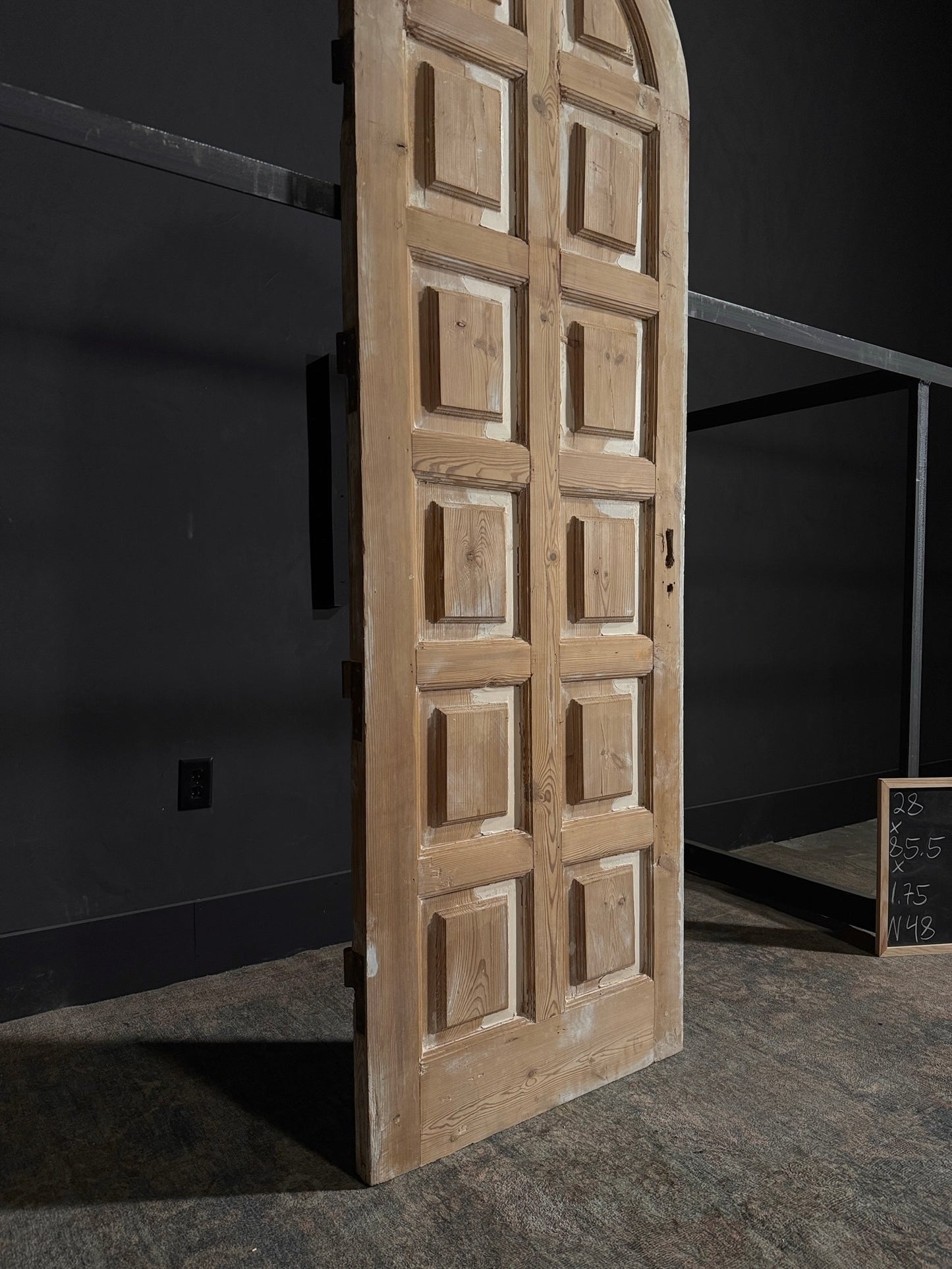 Antique 12 Panel Arched Single Door - 28x85.5 - N48