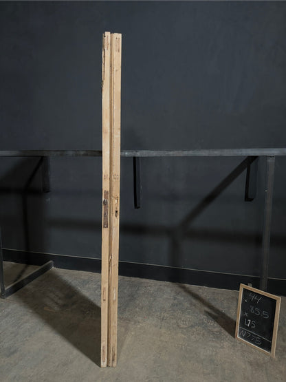 Antique Raised Panel Glass French Doors - 44x85.5 - N775