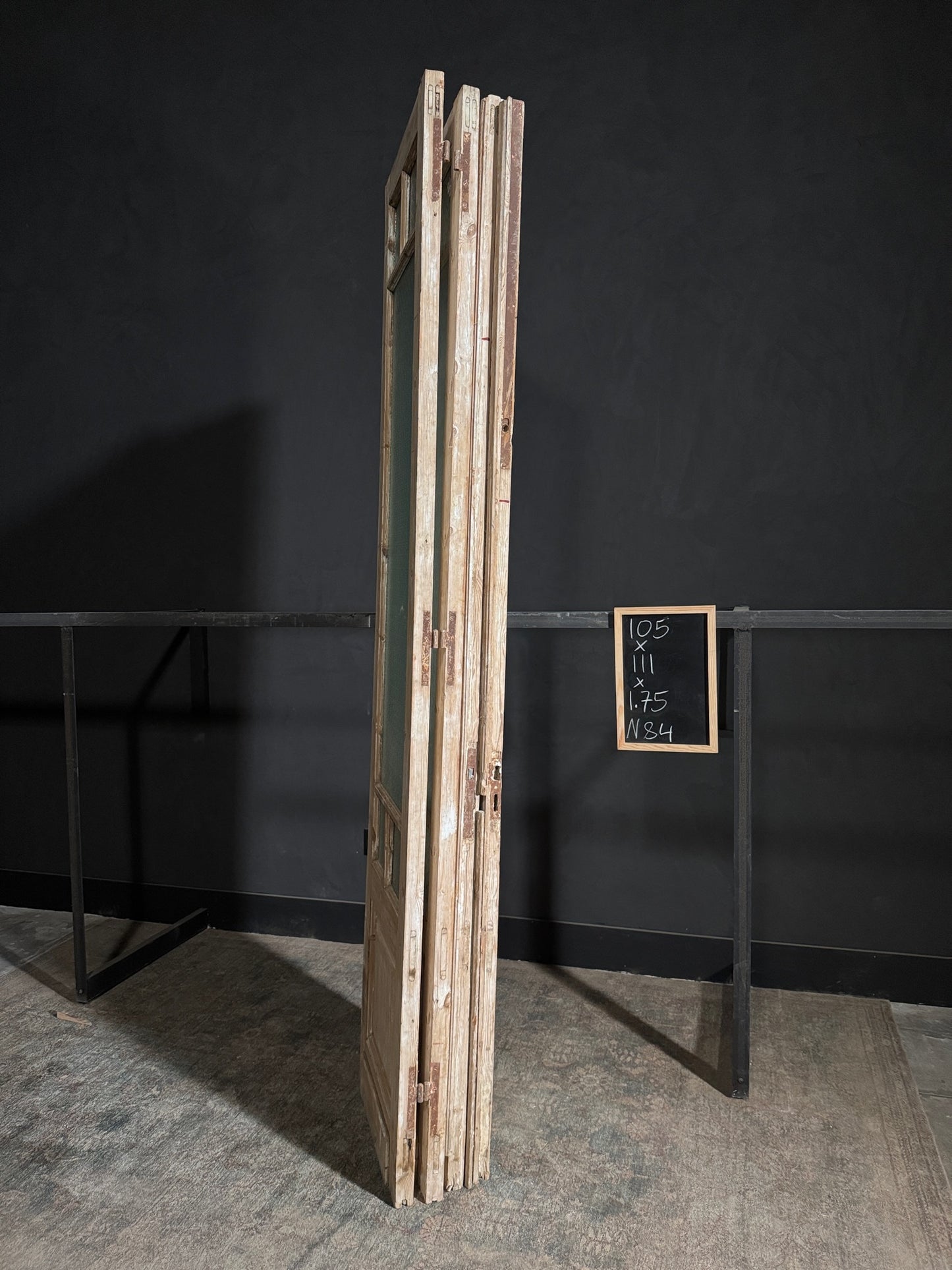 Antique Obscured Glass Bi-Fold Doors - 111x105 - N84